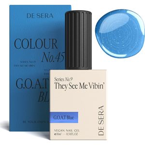 De Sera Gellak - Glitter Blauwe Gel Nagellak - Blauw - 10ML - Colour No. 45 G.O.A.T Blue