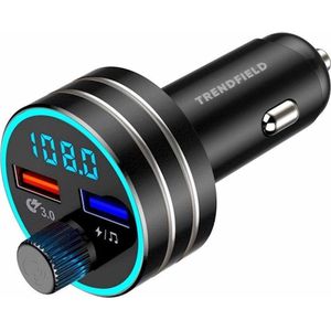 Trendfield - FM Transmitter - Bluetooth 5.0 - Carkit - USB 3.0 Fast Charge - Auto Accessoires