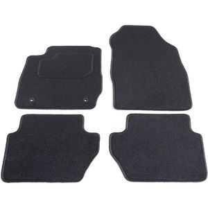 Automatten op maat - zwart stof - geschikt voor Ford Fiesta MK6 met bouwjaar 12/2012-9/2017