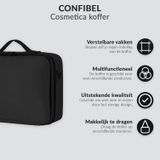 Confibel Cosmetica Koffer - Make-up Koffer met verstelbare vakken - Visagie en Nagelstyliste Beauty Koffer - 40x30x14CM