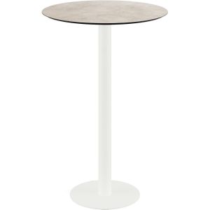 Urban statafel wit frame  Moonstone HPL tafelblad Ø70cm
