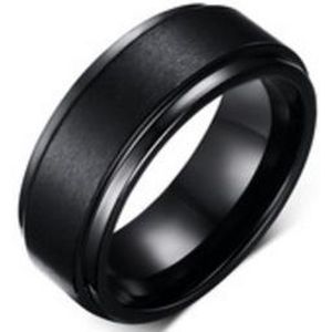 Schitterende Zwarte Wolfraamcarbide Ring | Damesring | Herenring