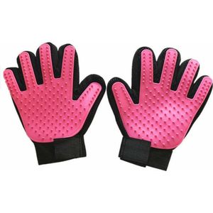 Borstel handschoen - Huisdieren - Roze - Links en Rechts