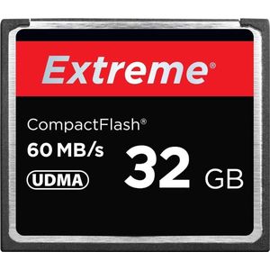 Compact flash card 32GB - Extreme - 400X lees snelheid, tot wel 60 MB-S - compact flash geheugenkaartje - 43×36