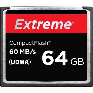 Compact flash card 64GB - Extreme - 400X lees snelheid, tot wel 60 MB-S - compact flash geheugenkaartje - 43×36