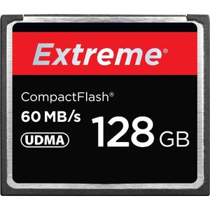 Compact flash card 128GB - Extreme - 400X lees snelheid, tot wel 60 MB-S - compact flash geheugenkaartje - 43×36
