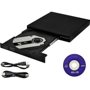 Externe CD/DVD Combo Drive Speler Reader - USB 2.0 CD-Rom Disk Lezer & Brander