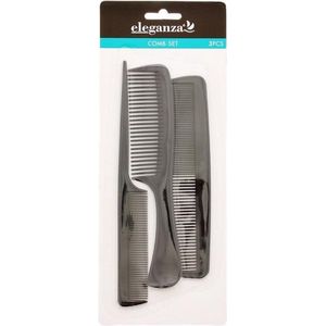 Kammenset 3 delig | Eleganza | Haar verzorging | Kapper | Zwart