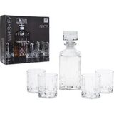 Whisky Karaf set - 0.9 L - Incl. 4 Glazen