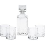 Whisky Karaf set - 0.9 L - Incl. 4 Glazen
