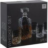 Whisky Karaf set - 0.9 L - Incl. 4 Glazen