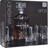 Whisky Karaf set - 0.9 L - Incl. 4 Glazen