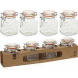 Excellent Houseware - Weckpot Mini - Transparant - Glas - 90ml - 4x Stuks