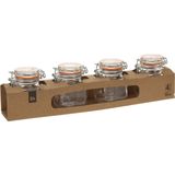 Excellent Houseware - Weckpot Mini - Transparant - Glas - 90ml - 4x Stuks