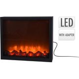 Ways - LED - Sfeerhaard - Zwart - Realistisch Vlammeneffect