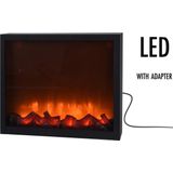 Ways - LED - Sfeerhaard - Zwart - Realistisch Vlammeneffect