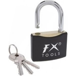 1x Hangslot 50mm metaal zwart - 5 x 1,5 x 7,5 cm - Hangslotjes