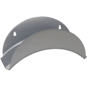 Pro garden Tuinslanghouder - metaal - zilver - 28 x 13 x 13 cm - wandbevestiging