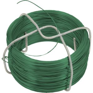 Pro Garden Planten binddraad / staaldraad - groen - ommanteld - 50 meter - polypropyleen
