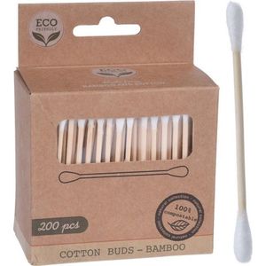 Eco Friendly Bambus Vatpinde  200 stk.