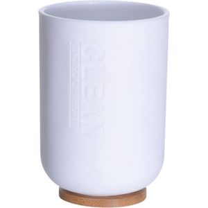 Bamboe - Drinkbeker - Wit - Voor Tandenpoetsen - 7x11 cm