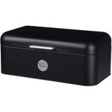 Excellent Houseware - Broodtrommel - Matzwart - Metaal - 2,5 L