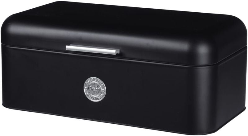 Excellent Houseware - Broodtrommel - Matzwart - Metaal - 2,5 L