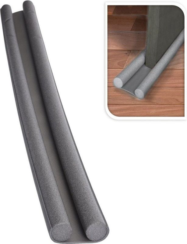 Tochtstrip - tochtwering - grijs - foam - 93 x 3 cm - deur tochtstopper