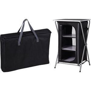 Bamboe 3-in-1 Opvouwbare Tafel/Opberg Campingkast