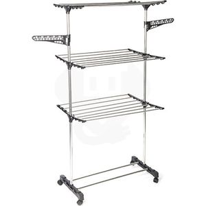Bathroom Solutions Wasrek-droogrek - zwart-wit - 80 x 57 x 165 cm