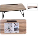 Excellent Houseware Bedtafel Inklapbaar Naturel en Zwart