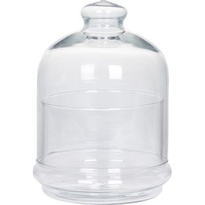 Excellent Houseware = Glazen Stolp - Diameter 14 cm x 18 cm hoogte -Glass Boll - Sier decoratie