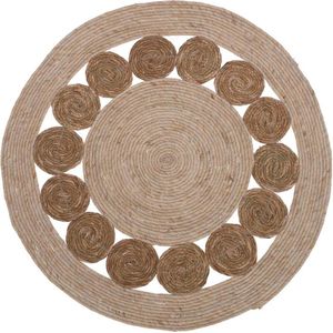 Home & Styling - Vloerkleed - Bruin - Riet - Rond Ø80cm