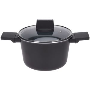 Excellent Houseware Braadpan - Kookpan Met Deksel - 20 Cm - Zwart