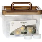 Ambiance light - LED Waxinelichtjes - Wit - Kunststof - 24 Stuks