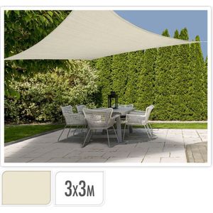 ProGarden-Schaduwdoek-vierkant-3x3-m-gebroken-wit