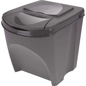 Recycling Waste Bin Sortibox Black (3 x 25 l)