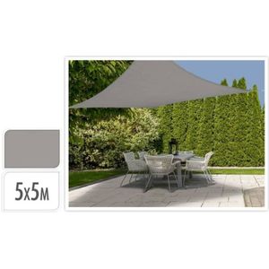 Koopman - Schaduwdoek -  Vierkant 5x5m - Grijs