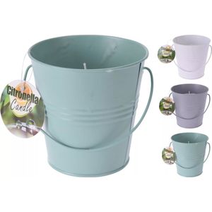 Pro Garden Citronella kaars metalen emmer (1 stuk) assorti