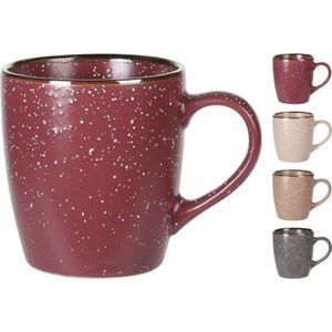 Excellent Houseware Beker aardewerk 200ml ( per stuk ) (1 stuk) assorti