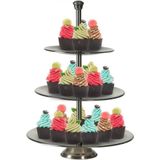 Excellent Houseware Etagère 3-laags 36,5 cm Roestvrij Staal