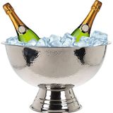 Champagnekoeler - wijnkoeler - ijskoeler - champagne-emmer - zilver - rsv - gehamerd