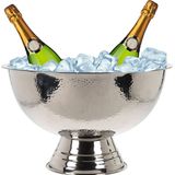 Champagnekoeler - wijnkoeler - ijskoeler - champagne-emmer - zilver - rsv - gehamerd