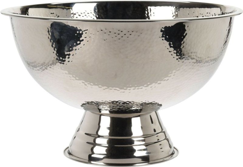 Champagnekoeler - wijnkoeler - ijskoeler - champagne-emmer - zilver - rsv - gehamerd