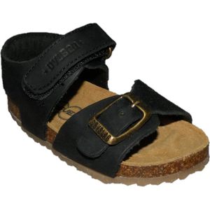 Develab - Sandaal - Zwart - Leder - Klittenbandsluiting - Vast Goed Voetbed