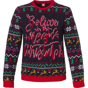 Apollo Foute Kersttrui Dames Met Verlichting Led Lampjes Navy - Maat S