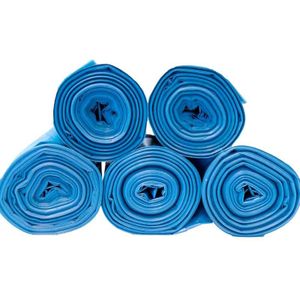 Afvalzak BONTON, 70 l, VE = 300 stuks, l x b = 1020 x 580 mm, blauw, 15 rollen, 20 stuks/rol