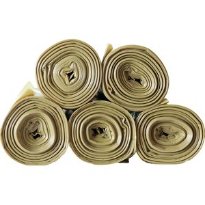 Afvalzak BONTON, 70 l, VE = 300 stuks, l x b = 1020 x 580 mm, geel, 15 rollen, 20 stuks/rol