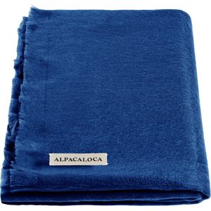 Alpaca Wol Enkelzijdige Sjaal - 200 x 30 cm - Cobalt Blauw