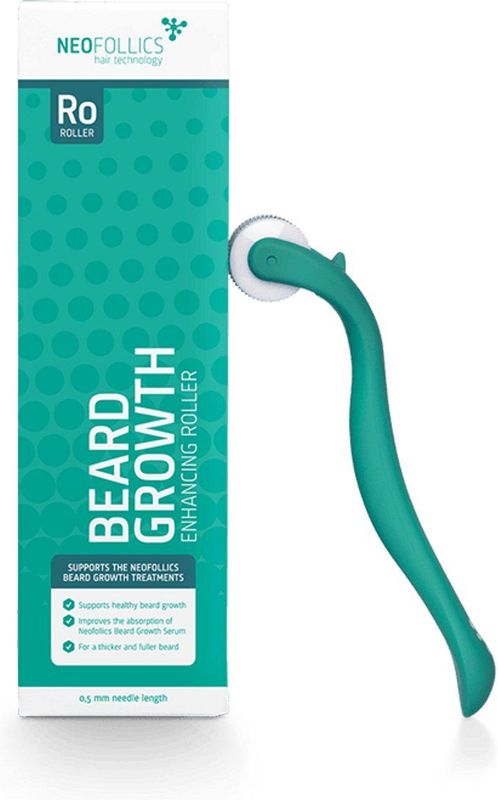 Neofollics  Baardgroei stimulerende roller - Beard Growth Enchancing Roller - stimuleerd de baardgroei
